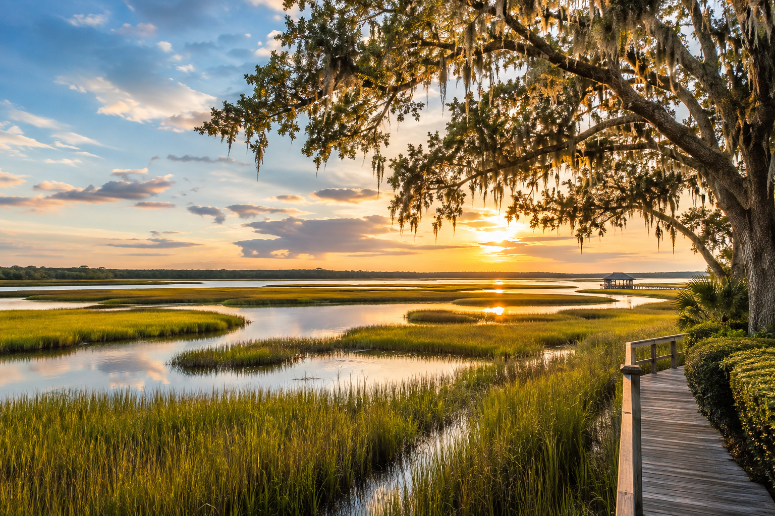 Lowcountry marsh and waterfront landscape